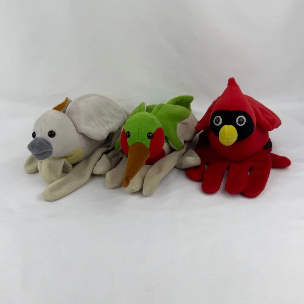 Hand Puppets Lot of 6 Animal Plush Kids Classroom Storytelling Set